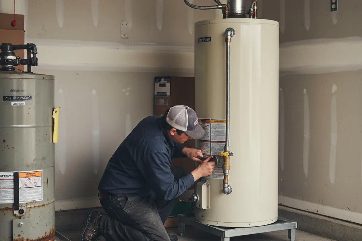Water heater and shutoff valve replacement in Newalla